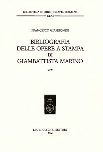 9788822248763-Bibliografia delle opere a stampa di Giambattista Marino.