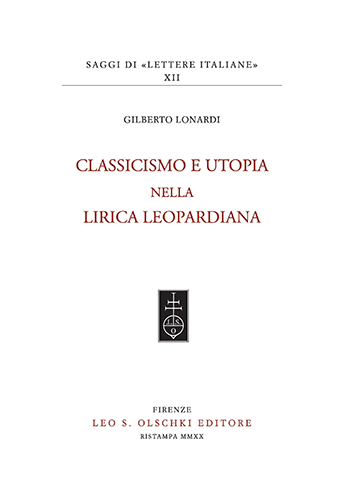 9788822217929-Classicismo e utopia nella lirica leopardiana.