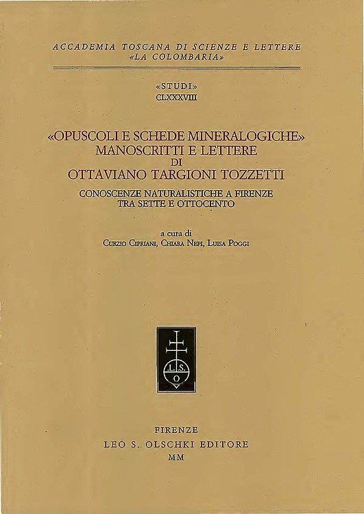 9788822248695-«Opuscoli e schede mineralogiche». Manoscritti e lettere di Ottaviano Targioni T