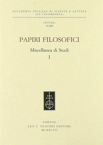 9788822245434-Papiri filosofici. Miscellanea di studi I.