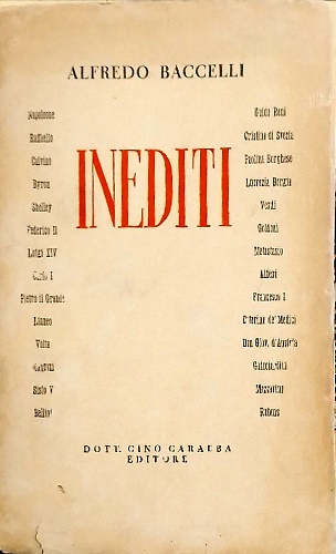 Inediti. Napoleone, Raffaello, Calvino, Byron, Shelley, Federico II, Carlo I, Pi