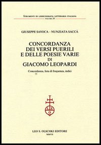 9788822256140-Concordanza dei versi puerili e delle poesie varie di Giacomo Leopardi.