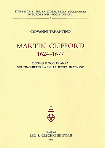 9788822249661-Martin Clifford (1624-1677). Deismo e tolleranza nell’Inghilterra della Restaura