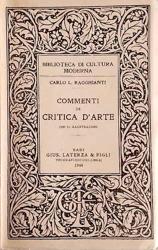 Commenti di critica d'arte.