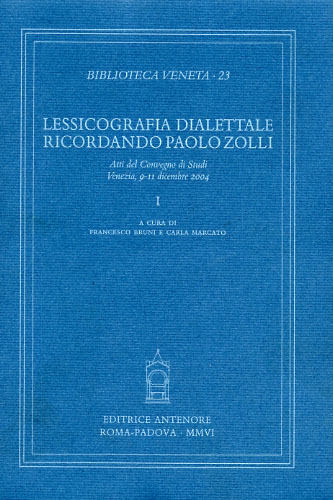 9788884556066-Lessicografia dialettale ricordando Paolo Zolli.
