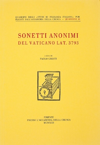 Sonetti anonimi del Vaticano lat. 3793.