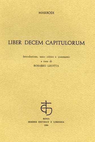 Liber Decem Capitulorum.