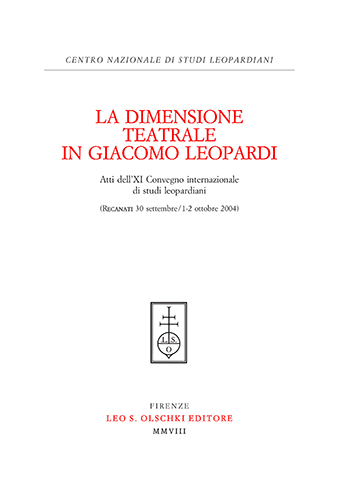 9788822257208-La dimensione teatrale in Giacomo Leopardi.