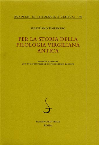 9788885026810-Per la storia della filologia virgiliana antica.