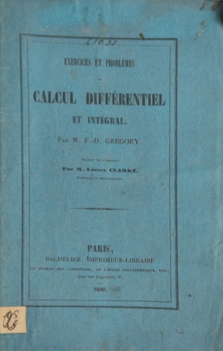 Exercices et problèmes de calcul différentiel et intégral.