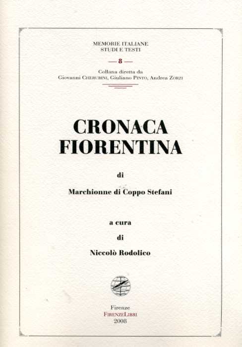 9788876220531-Cronaca fiorentina.