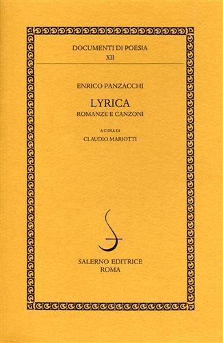 9788884026088-Lyrica. Romanze e canzoni.
