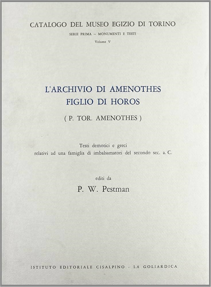 9788820502874-L'Archivio di Amenothes figlio di Horos (P.Tor.Amenothes). Testi demotici e grec