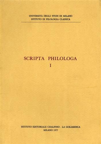Scripta philologa.