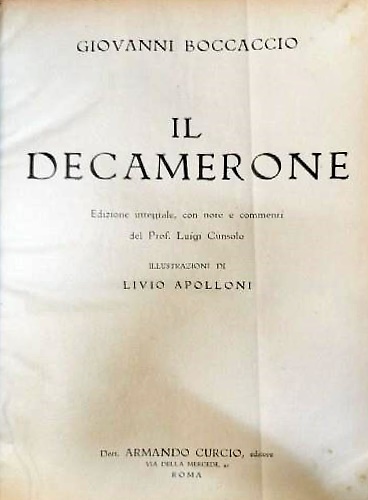 Il Decamerone.