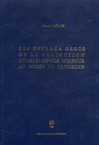 Les Ostraca Grecs de la Collection Charles-Edwin Wilbour au Musée de Brooklin.
