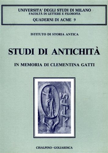 9788820505790-Studi di antichità in memoria di Clementina Gatti.