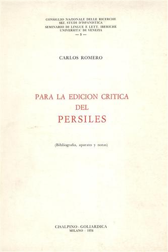 Para la edicion critica del Persiles. (Bibliografia,aparato y notas).