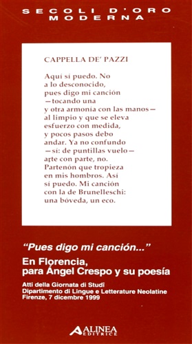 9788881254408-En Florencia, para Angel Crespo y su poesia.