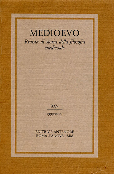9788884554673-Medioevo. Rivista di storia della filosofia medievale. XXV (1999-2000).