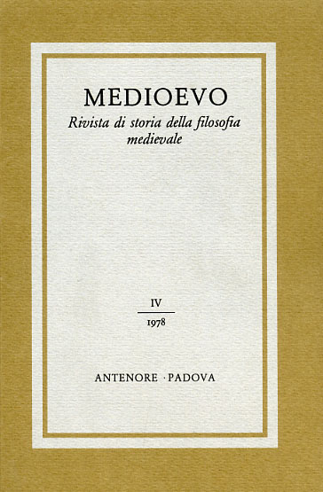 9788884554475-Medioevo. Rivista di storia della filosofia medievale. IV (1978).