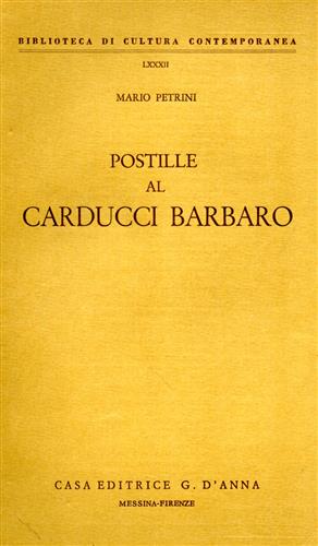 9788883212147-Postille al Carducci barbaro.