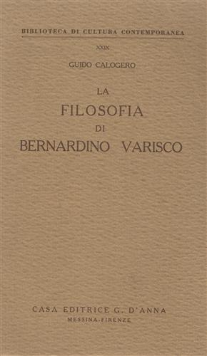 La filosofia di Bernardino Varisco.