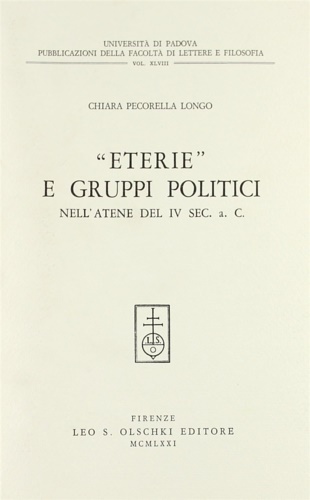 9788822219510-Eterie e gruppi politici nell'Atene del IV sec.a.C.