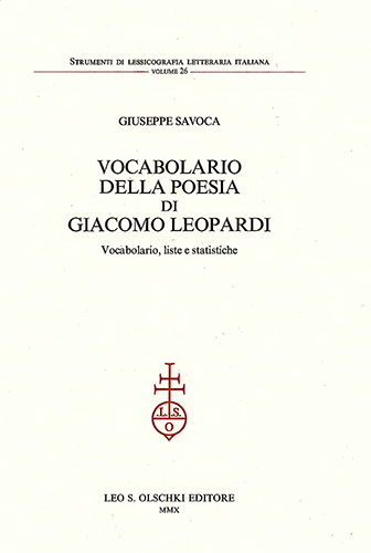 9788822260574-Vocabolario della poesia di Giacomo Leopardi. Vocabolario, liste e statistiche.