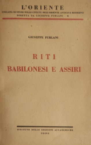 Riti babilonesi e assiri.