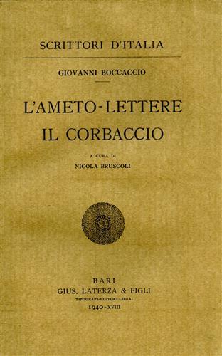 L'Ameto, lettere, il Corbaccio.