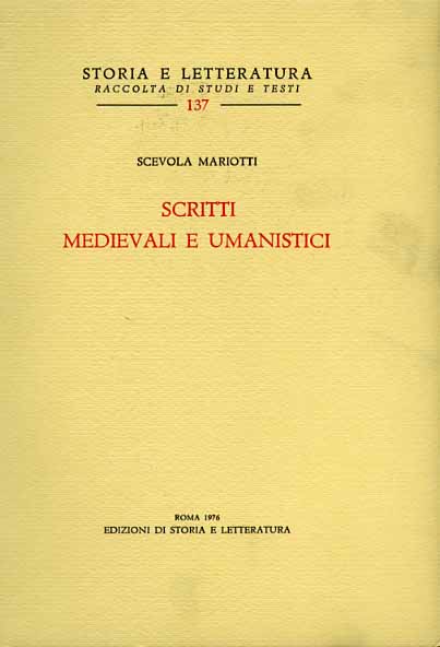 9788884988867-Scritti medievali e umanistici.