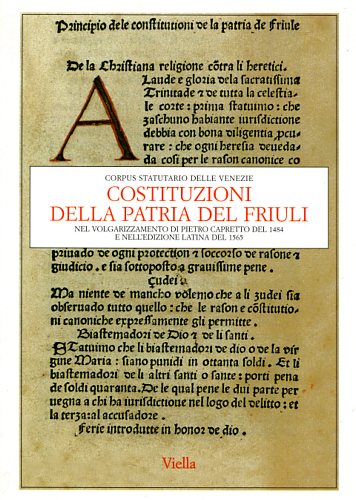 9788885669604-Costituzioni della patria del Friuli nel volgarizzamento di Pietro Capretto del