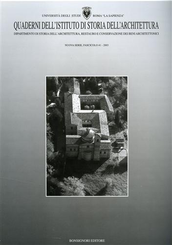 9788875973759-Quaderni dell'Istituto di storia dell'architettura. Nuova serie vol.41.