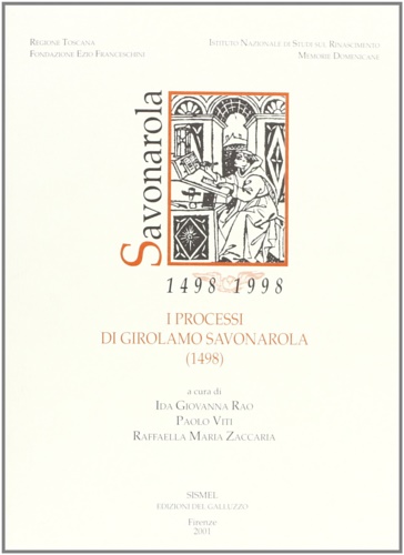 9788884500922-I processi di Girolamo Savonarola 1498.