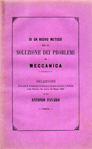 Di un nuovo Metodo per la soluzione dei problemi di Meccanica.