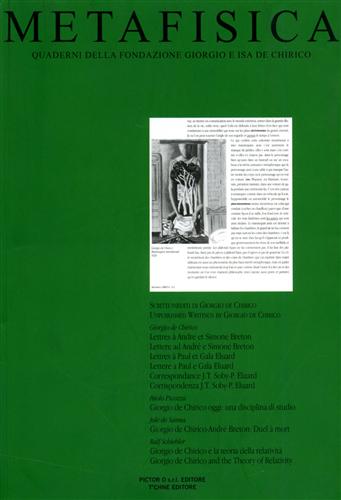 9788874830992-Metafisica. Quaderni della Fondazione Giorgio e Isa De Chirico n.1-2.