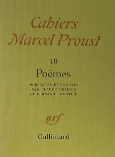 Cahiers Marcel Proust 10: Poèmes.