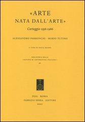 9788862271325-Arte nata dall'arte. Carteggio 1956- 1966.