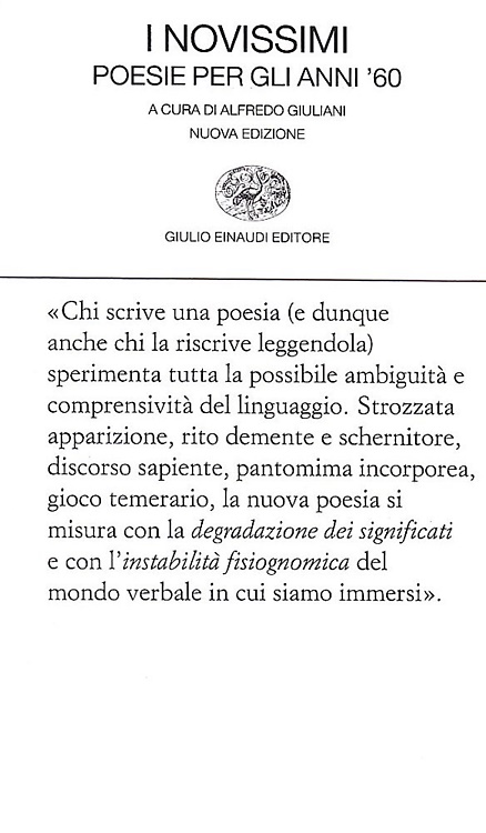 I novissimi. Poesie per gli anni '60.