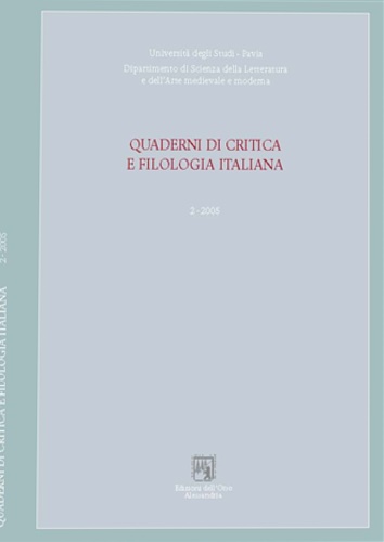 Quaderni di Critica e filologia italiana. N.2, 2005.