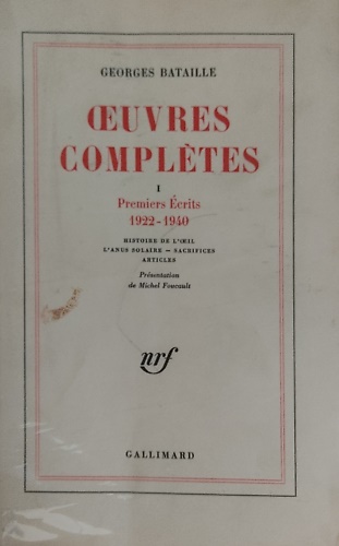 9782070267934-Oeuvres complètes. Tome I: Premiers Ecrits (1922-1940).