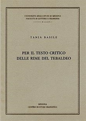Per il testo critico delle Rime del Tebaldeo.
