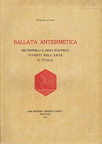 Ballata Antiermetica dei pennelli e degli scalpelli viventi.