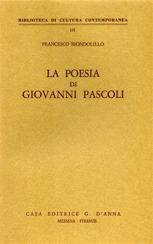 9788883210198-La poesia di Giovanni Pascoli.
