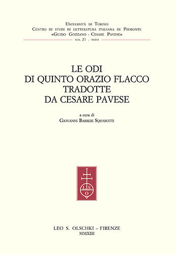 9788822262431-Odi (Le) di Quinto Orazio Flacco tradotte da Cesare Pavese.