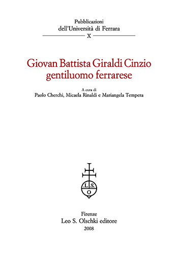 9788822257284-Giovan Battista Giraldi Cinzio gentiluomo ferrarese.