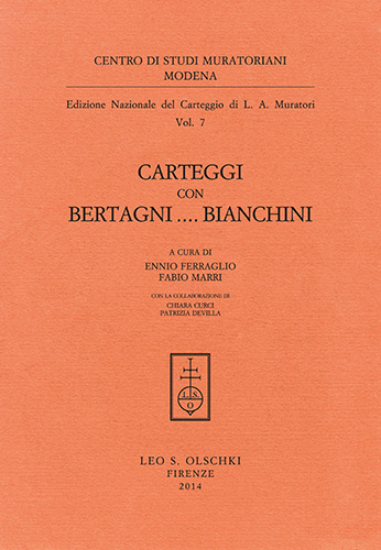 9788822262905-Edizione Nazionale del Carteggio Muratoriano. Carteggi con Bertagni ... Bianchin