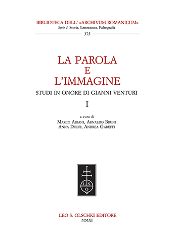 9788822260161-Parola (La) e l'immagine. Studi in onore di Gianni Venturi.