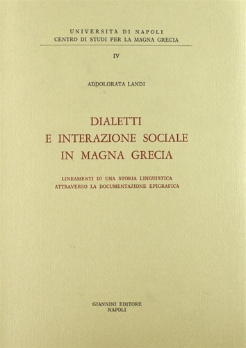 9788874311408-Dialetti e interazione sociale in Magna Grecia.